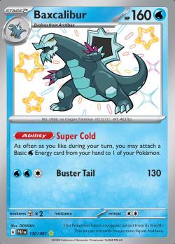 Baxcalibur 130/091 Paldean Fates, Hobby en Vrije tijd, Verzamelkaartspellen | Pokémon, Losse kaart, Nieuw, Foil, Ophalen of Verzenden