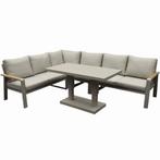 Lola dining hoek loungeset 5 delig verstelbare tafel latte, Tuin en Terras, Tuinsets en Loungesets, Ophalen of Verzenden, Nieuw