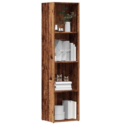 vidaXL Boekenkast oud houten 36x30x143 cm bewerkt hout, Huis en Inrichting, Kasten | Boekenkasten, 25 tot 50 cm, Nieuw, Overige houtsoorten