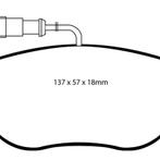 EBC 12+ Fiat 500 1.4 Turbo Abarth Greenstuff Front Brake, Auto-onderdelen, Remmen en Aandrijving, Ophalen of Verzenden, Nieuw