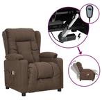 vidaXL Massagestoel elektrisch stof taupe, Verzenden, Nieuw