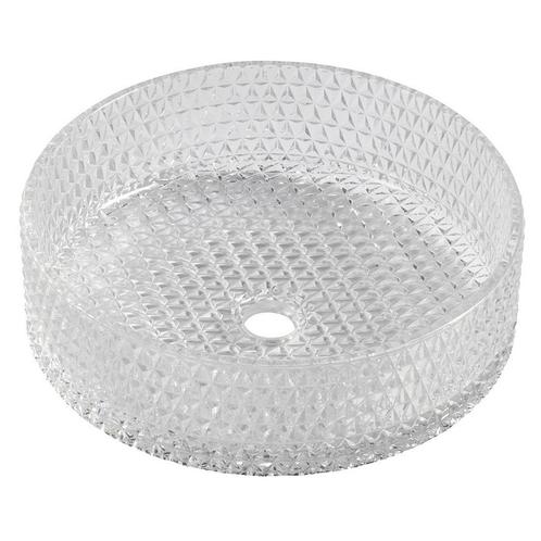Glazen Waskom Gegraveerd Sapho Maragua 39,5 cm Helder, Doe-het-zelf en Verbouw, Sanitair, Overige typen, Nieuw, Ophalen of Verzenden