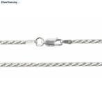 Zilveren rope ketting 50 cm 2.5 mm, Verzenden, Nieuw, Zilver