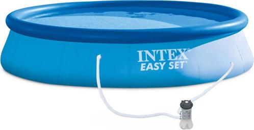 Intex Zwembad Easy set incl. filterpomp Ø396cm x 84cm hoog, Tuin en Terras, Zwembaden, 200 tot 400 cm, Rond, Nieuw, Opblaaszwembad