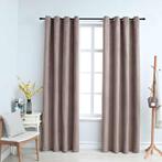 vidaXL Gordijn verduisterend met metalen ringen 2 st 140x225, Verzenden, Nieuw