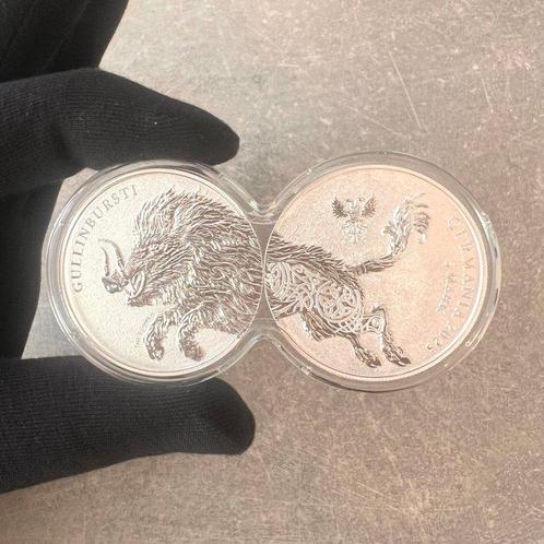 Duitsland. 5 Mark 2025 Germania Beasts – Gullinbursti 1 oz, Postzegels en Munten, Munten | Europa | Niet-Euromunten