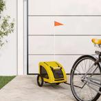 vidaXL Hondenfietstrailer oxford stof en ijzer geel, Dieren en Toebehoren, Verzenden, Nieuw