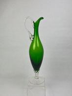 Karaf - Schenkkan twisted stern - Glas - Smaragd groen, Antiek en Kunst