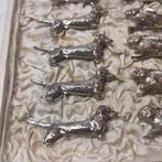 Tafelservies (12) - Geplateerd met zilver - Dierenprintstijl, Antiek en Kunst