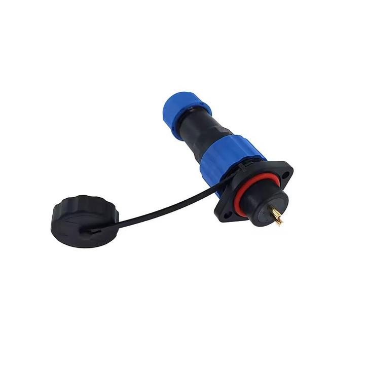 Male + chassis square base - 24V - waterdichte connector - 2, Doe-het-zelf en Verbouw, Elektra en Kabels, Overige typen, Nieuw