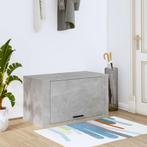 vidaXL Wandschoenenkast 70x35x38 cm bewerkt hout betongrijs, Huis en Inrichting, Verzenden, Nieuw