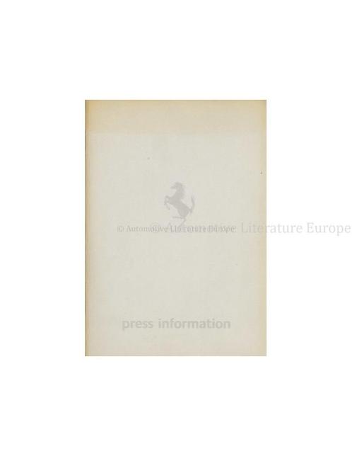 1982 FERRARI PROGRAMMA PERSMAP ENGELS, Boeken, Auto's | Folders en Tijdschriften, Ferrari