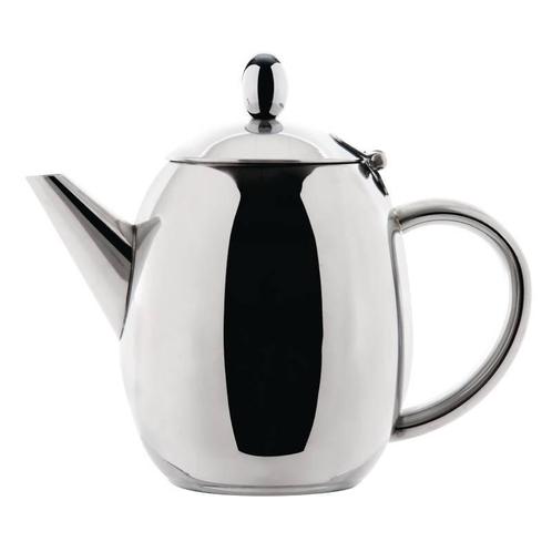 Moderne theepot - RVS - 1 liter, Zakelijke goederen, Horeca | Keukenapparatuur, Nieuw in verpakking, Verzenden