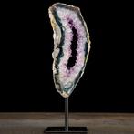 Natuurlijke geode plak met amethistkristallen – gemonteerd