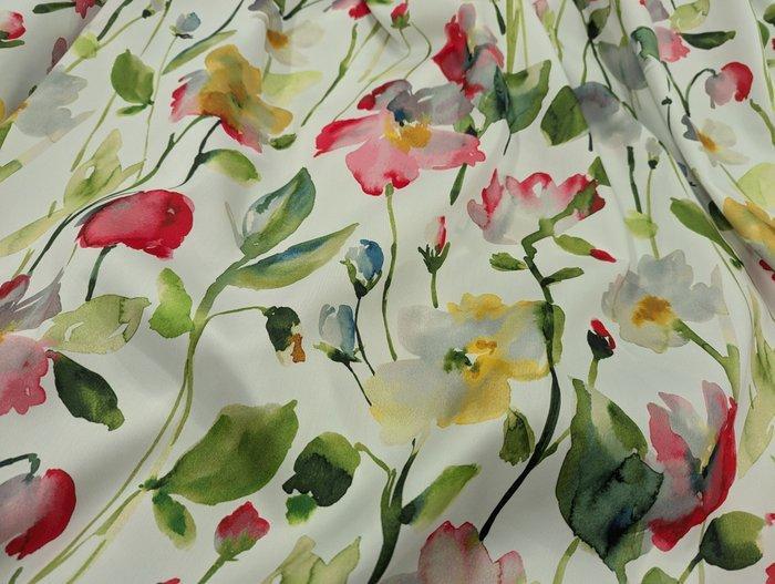 Telerie Simta Torino: Eleganza Floreale in Cotone Satinato, Antiek en Kunst, Antiek | Kleden en Textiel