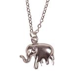 Ketting Zilverkleurig 55cm - Hangertje Olifant zilverkleurig, Ophalen of Verzenden, Nieuw