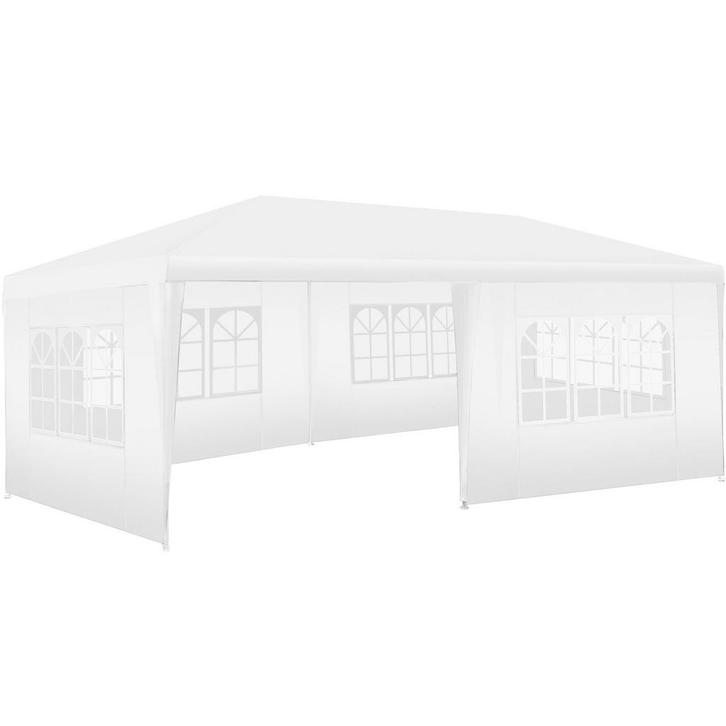 Paviljoen Novara met 5 zijpanelen, waterdicht, 6x3m - wit, Tuin en Terras, Partytenten, Verzenden