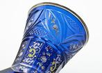 Moser & Söhne Art Nouveau Enamelled Cobalt Glass Vase 1900 -, Antiek en Kunst