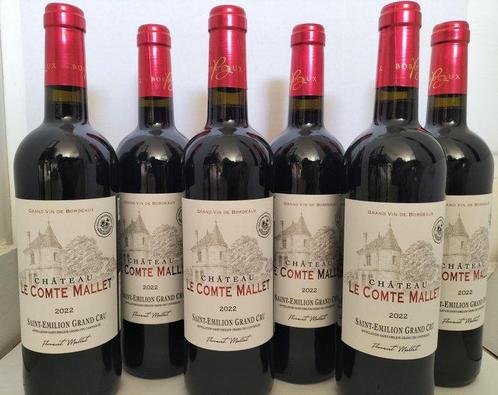 2022 Château Le Comte Mallet - Saint-Émilion Grand Cru - 7, Verzamelen, Wijnen