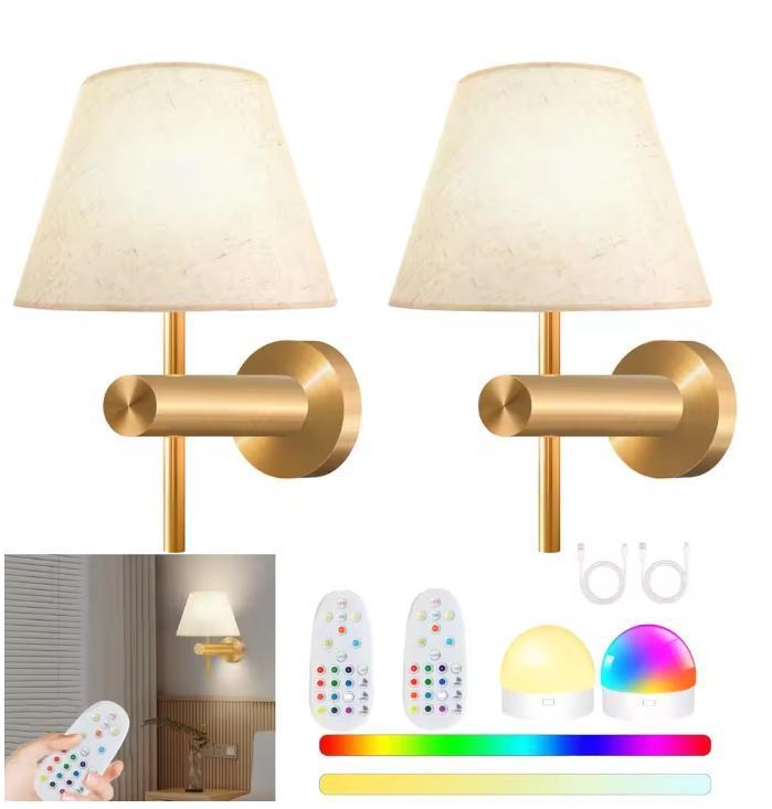 Draadloze RGB LED Wandlamp – Oplaadbaar en Dimbaar, USB, Huis en Inrichting, Lampen | Spots, Nieuw, Verzenden