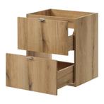 Wastafelonderkast Newport met 2 lades 50x60x40 cm eikenkleur, Huis en Inrichting, Badkamer | Badkamermeubels, Verzenden, Nieuw