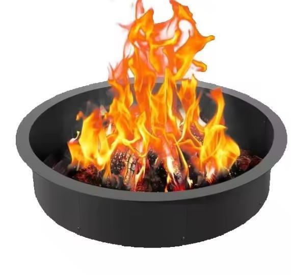 Zware Dikke Koolstofstalen Vuurplaatsring DIY Boven/In Grond, Tuin en Terras, Vuurkorven, Nieuw, Verzenden