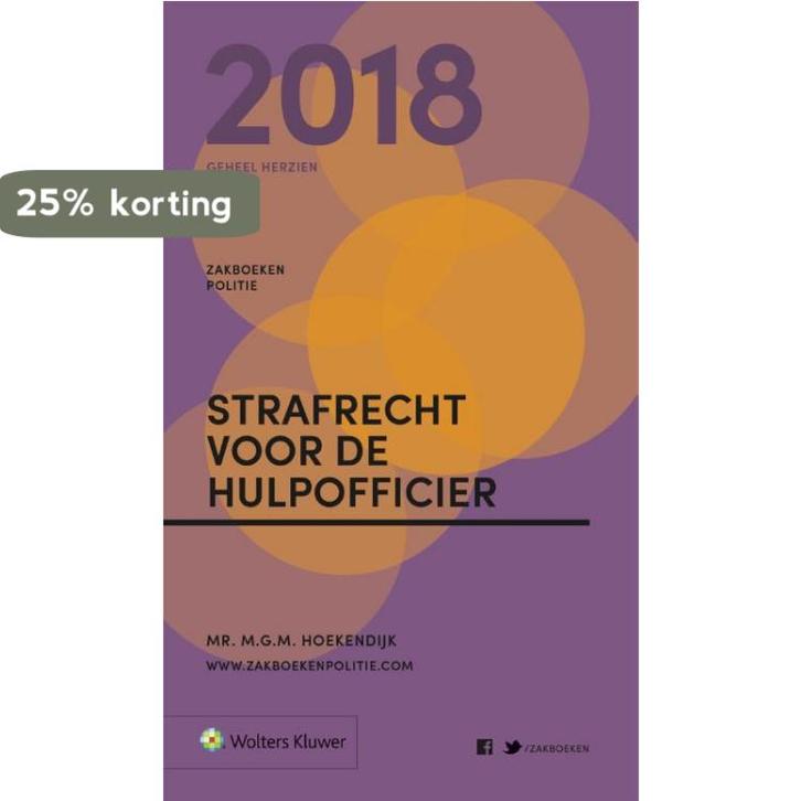 Zakboek Strafrecht voor de Hulpofficier 2018 9789013143645, Boeken, Wetenschap, Gelezen, Verzenden