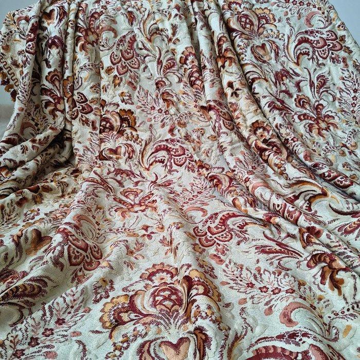 Dekbed in brokaat en velvet, origineel vintage jaren 50 -, Antiek en Kunst, Antiek | Kleden en Textiel
