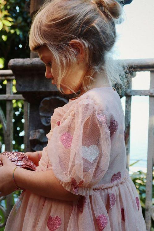 Heart Rose Glitter Tulliejurk Betoverend en Comfortabel, Kinderen en Baby's, Kinderkleding | Maat 92, Meisje, Nieuw, Ophalen of Verzenden