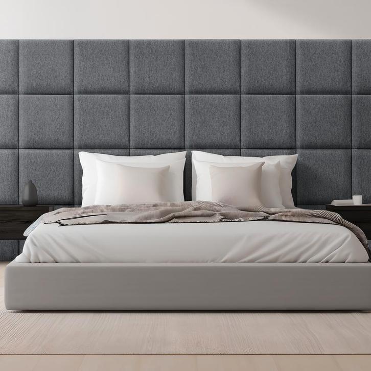 Gestoffeerde wandpanelen Carpino set van 4 stof 30x30 cm don, Doe-het-zelf en Verbouw, Platen en Panelen, Verzenden