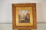 Chr. Dommelshuizen (1842-1928) - Vue de ville animée, Antiek en Kunst, Kunst | Schilderijen | Klassiek