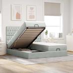 vidaXL Ottoman bed met matrassen 180x200cm fluweel, Huis en Inrichting, Slaapkamer | Bedden, Eenpersoons, Verzenden, Nieuw, 80 cm