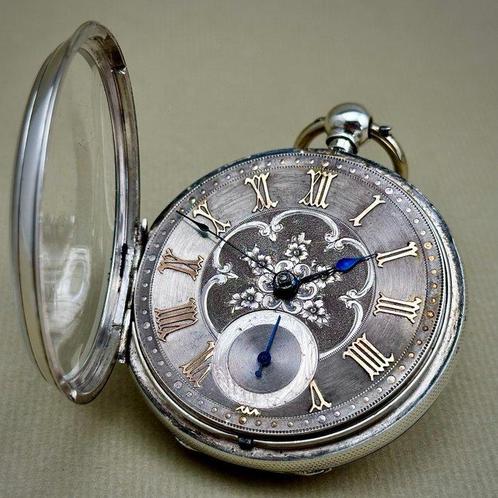 Silver Fusee pocket watch - Open face - No Reserve Price -, Sieraden, Tassen en Uiterlijk, Horloges | Heren