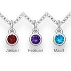 925 Zilveren geboorstesteen ketting, Sieraden, Tassen en Uiterlijk, Kettingen, Verzenden, Nieuw, Zilver