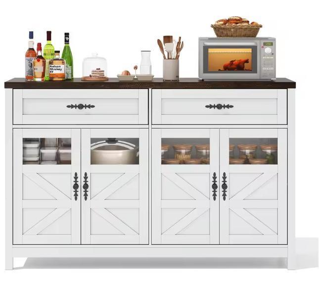 Buffetkast 140 cm – Dressoir met 4 Deuren en 2 Lades, Huis en Inrichting, Keuken | Keukenelementen, Nieuw, Verzenden