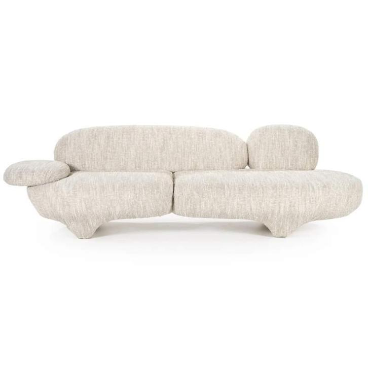 Bank Jayden - Beige Barkley - 95968 - rechte banken, Huis en Inrichting, Banken | Bankstellen, Nieuw, Stof