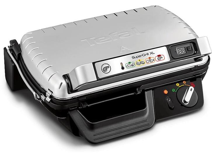 Tefal -   Super Grill Xl Rvs, Witgoed en Apparatuur, Contactgrills, Nieuw, Verzenden