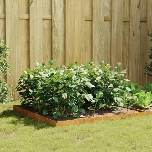 vidaXL Plantenbak verhoogd 100x100x18,5 cm cortenstaal, Tuin en Terras, Bloembakken en Plantenbakken, 100 cm of meer, Nieuw, Metaal