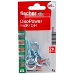 Universele plug met ooghaak | Fischer DuoPower | 4 stuks, Verzenden, Nieuw