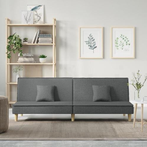 vidaXL Slaapbank stof donkergrijs, Huis en Inrichting, Banken | Bankstellen, Nieuw, 200 tot 250 cm, Stof, Verzenden