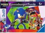 Sonic Prime Puzzel (3x49 stukjes) | Ravensburger - Puzzels, Kinderen en Baby's, Verzenden, Nieuw