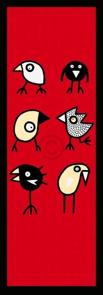 Kunstdruk Birdman Hans Lan - Happy together 35x100cm, Huis en Inrichting, Woonaccessoires | Schilderijen, Tekeningen en Foto's