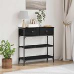 vidaXL Console Tafel met lade met plank Zwart eiken 72,5 x, Huis en Inrichting, Tafels | Bijzettafels, Verzenden, Nieuw, 60 cm of meer