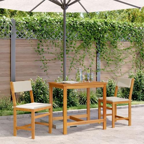 vidaXL 3-delige Balkonset met kussens massief acaciahout, Tuin en Terras, Tuinsets en Loungesets, Nieuw, Hardhout, Verzenden