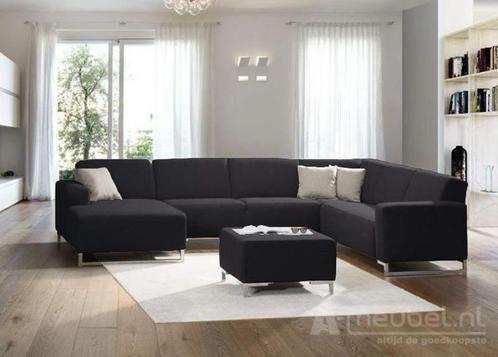 U-Bankstel Kerkdriel - u-banken - Antraciet, Huis en Inrichting, Banken | Sofa's en Chaises Longues, Nieuw, Stof