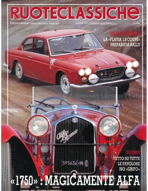1992 RUOTECLASSICHE MAGAZINE 48 ITALIAANS, Boeken, Auto's | Folders en Tijdschriften