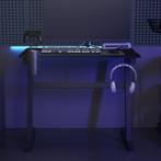 vidaXL Gamingbureau met Z-vormige poten LED 90x60x75 cm, Huis en Inrichting, Bureaus, Verzenden, Nieuw