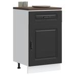 vidaXL Keuken onderkast Kalmar bewerkt hout zwart, Huis en Inrichting, Keuken | Keukenelementen, Verzenden, Nieuw, Zwart