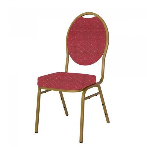 Stapelstoel | Staal | Rood/Goud | 4 stuks, Zakelijke goederen, Horeca | Keukenapparatuur, Verzenden