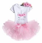 3-delige 1e verjaardag set One Unicorn Silver, Kinderen en Baby's, Babykleding | Maat 80, Jurkje of Rokje, Nieuw, Sweet-One, Verzenden